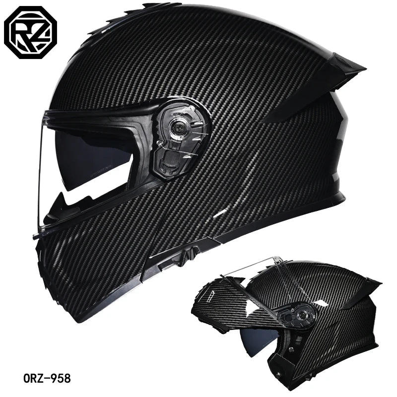 High Quality DOT Motorcycle Helmet Four Seasons Motocross Racing Modular Flip Up Casco Moto Men Women Off Road Helmet Unmasked