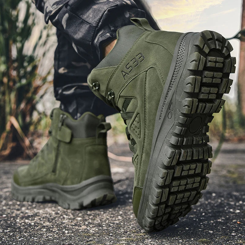 Men's Combat Boots Four seasons Light Breathable Casual Hiking Walking Boots Outdoor Jungle Anti-slip Battlefield Training Boots