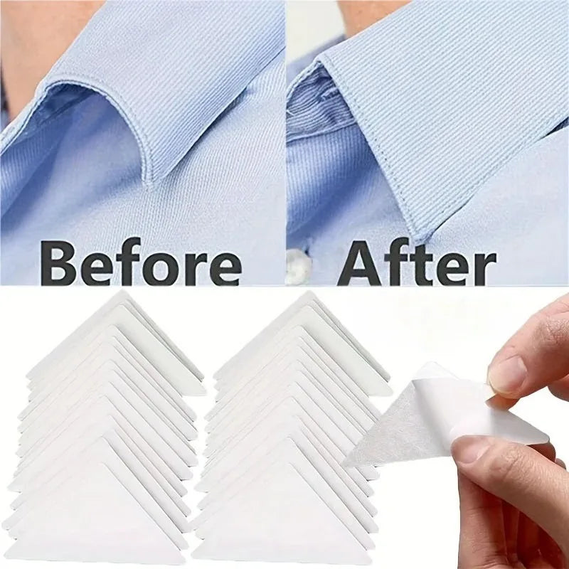 10/50pcs Shirt Polo Shirt Neckline Paste,PE Material Transparent Wrinkle,Wrinkleresistant Collar,Versatile Clothing Accessoryar