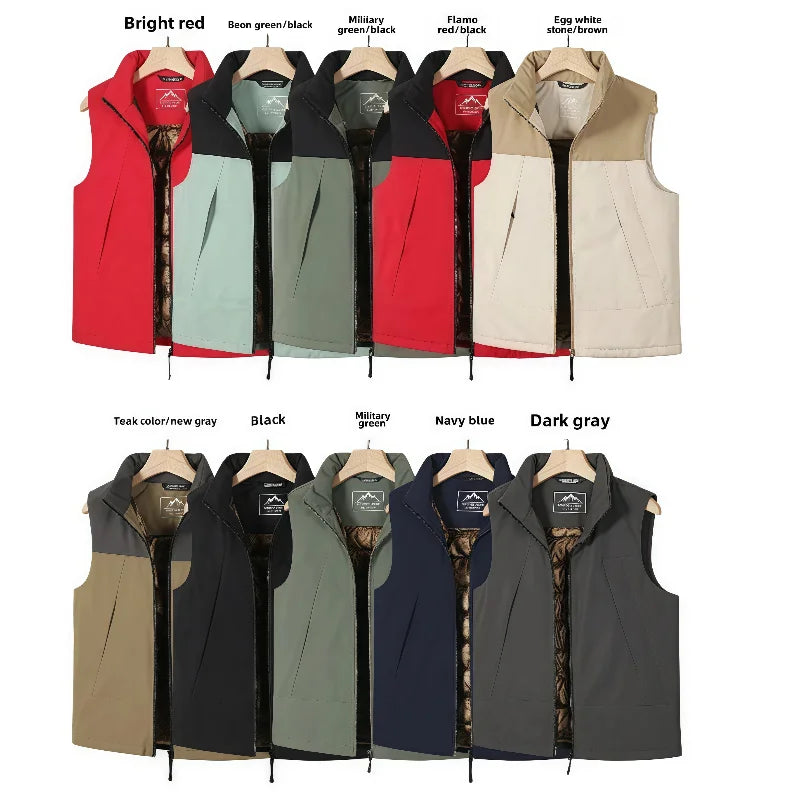 Fashionable Graphene Energy Couple Outdoor Vests in Ten Colors Breathable Waterproof Windproof Warm and Wear-Resistant
