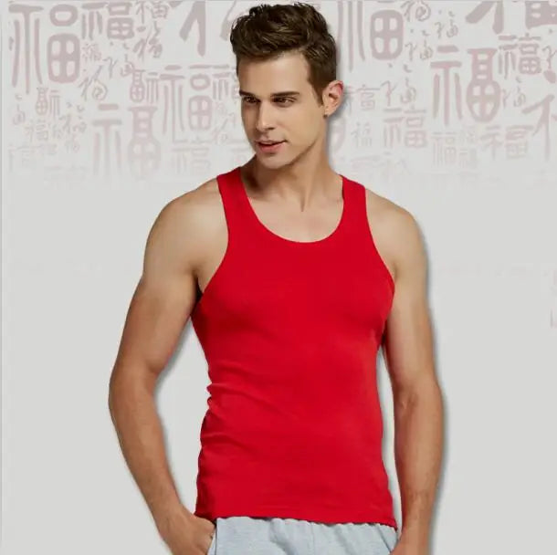 2026 New Men White Cotton Tank Top, Fitness Sexy Sleeveless Sport T-Shirt,Elegant Man Bottoming Tees Streetwear White Tanks Vest