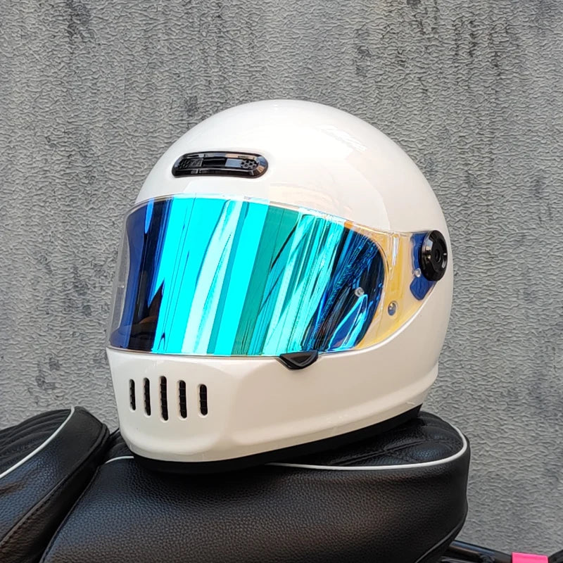 2025 Latest Motorcycle Full Face Retro Helmet for Men and Women Cruise Motorcycle Cafe Full Face Helmet ORZ-811