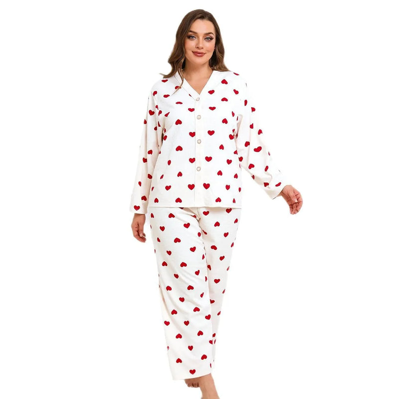 New Arrival 2PCS Sleepwear Woman Pajamas Home Wear Pyjamas Spring Autumn Pajama Sets Home Suit For Women Sleeping Clothes