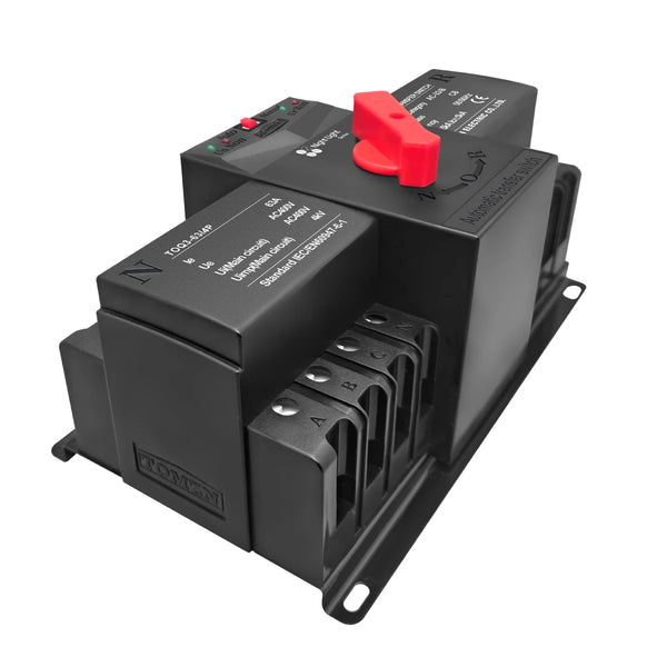 TOMZN TOQ3 Built-in Circuit Breaker | Short-Circuit & Overload Protection | 2 Input 2/1 Output | 2P/4P 63A125A with Night Light