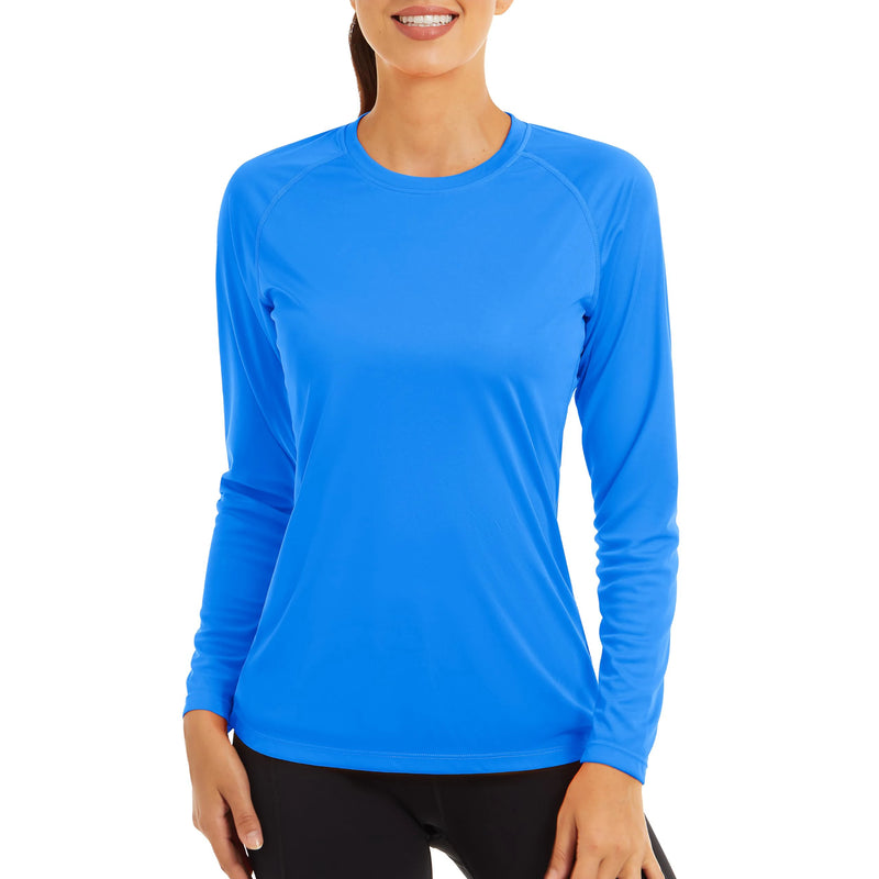 TACVASEN UPF 50+ Sun/Skin Protection Quick Dry T-Shirts Womens Long Sleeve Outdoor Performance Tee Shirts Summer Casual Tops