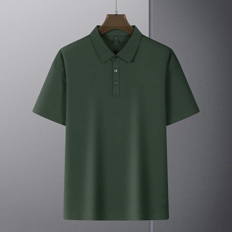 2026 Summer Men's Cotton T-Shirt, Turn-down Collar Short Sleeve POLO Shirt with Loose Fit Casual T-shirt Polo Shirts