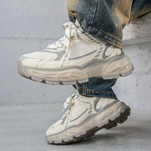Chunky sneakers four seasons breathable light soft sole outdoor racing running shoes casual anti slip fashion speed sports shoes