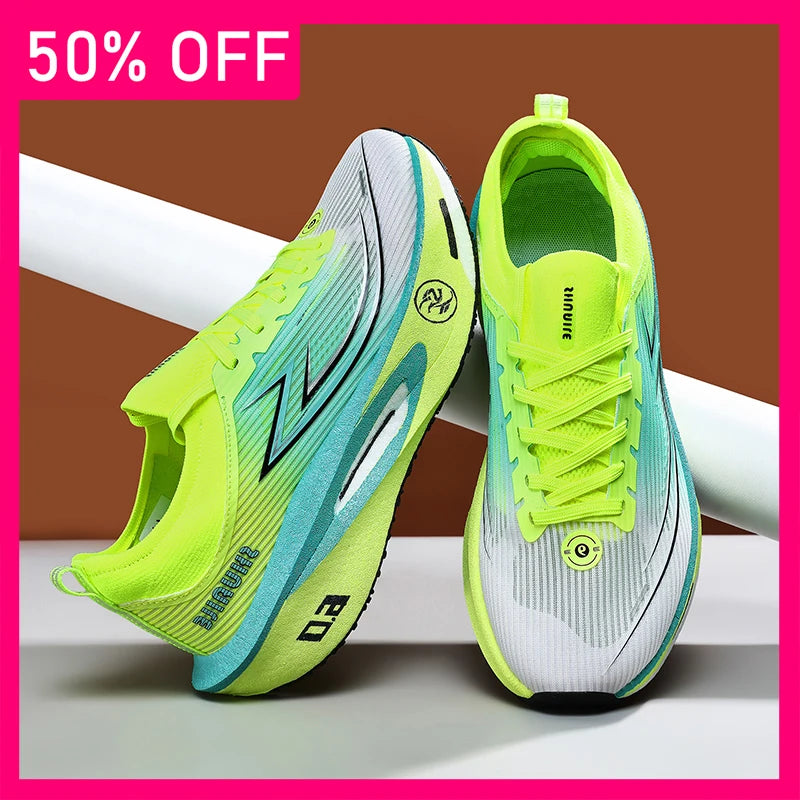Unisex Sports Shoes Marathon Breathable Light Outdoor Running Shoes New Thick Soled Anti Slip Shock-absorbing Training Shoes