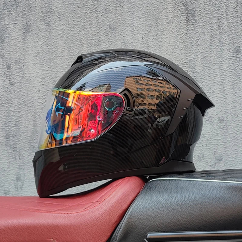 Motorcycle Full face helmet dual lens anti-fog motorbike motorcross racing helmet Casco Capacete protective DOT
