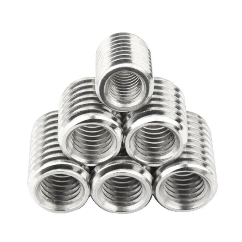 304 Stainless Steel Slotted Inside Outside Self tapping Thread Adapter Screw M2-M10 Wire Thread Insert Sleeve Conversion Nut