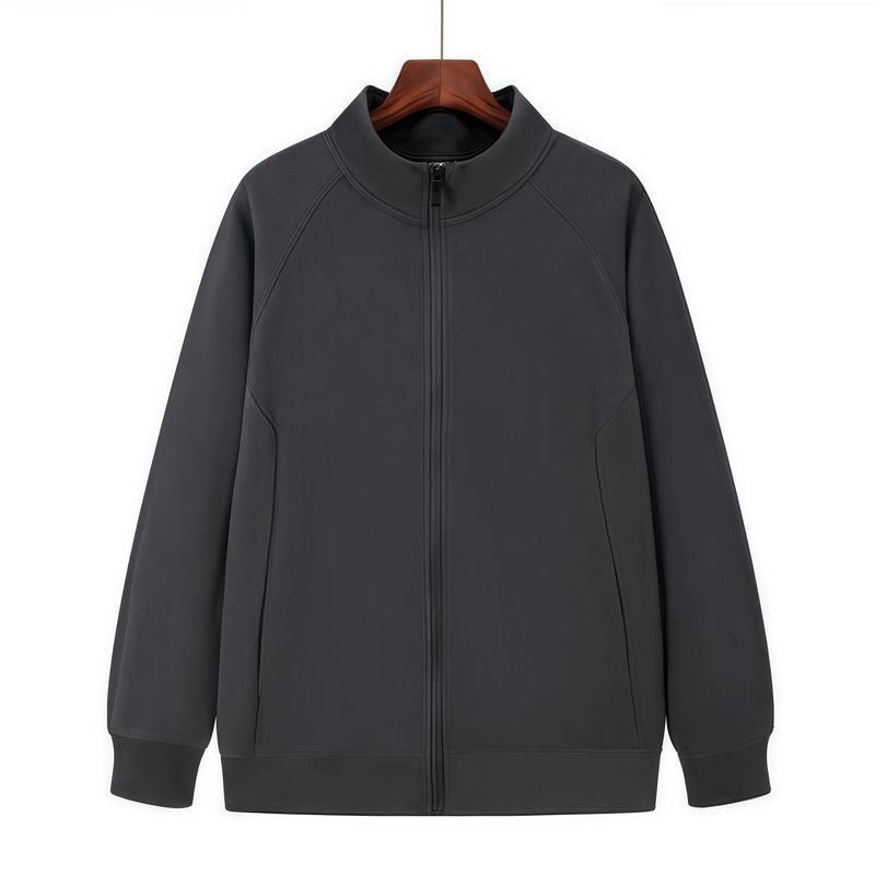 New Oxygen Cotton Super Soft Thick Stand-Up Collar Zipper Sweatshirt with Fleece Lining for Warmth in Autumn and Winter