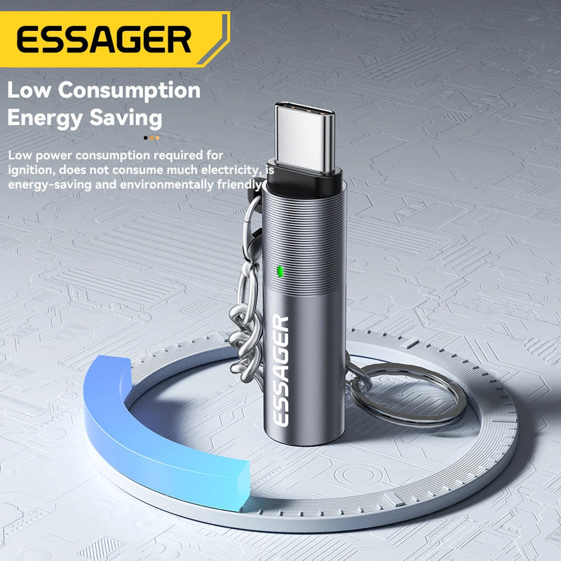 Essager TypeC Mini Cigarette Lighter Tungsten Wire Blowing Safety and Energy Saving Without Charging Can Be Carried On The Plane