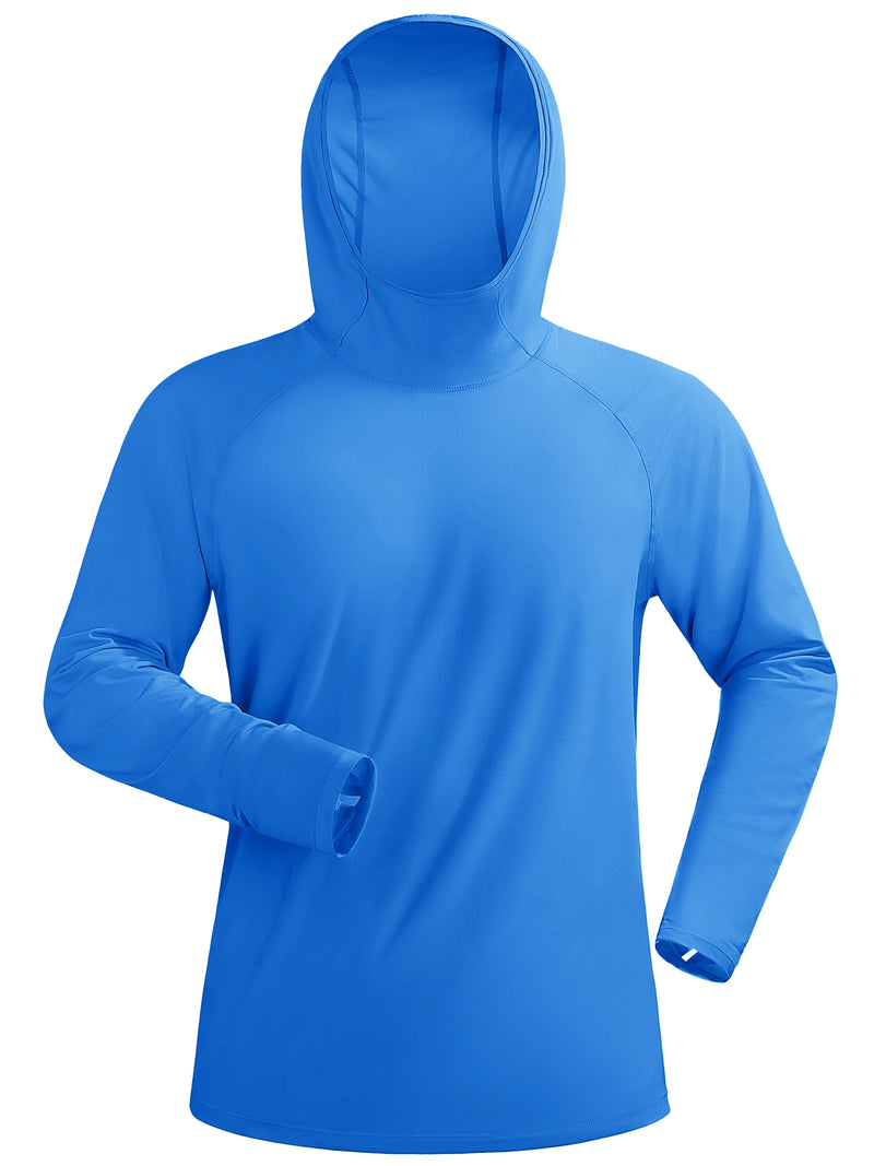 TACVASEN Men's UPF 50+ T-shirts Quick Dry Hoodie Long Sleeve Rash Guard Sun Protection SPF Quick Dry Hiking Swim Fishing Shirt