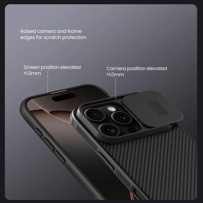Nillkin For iPhone 16 Pro Max Magsafe Case CamShield Pro Slide Lens Protection Magnetic Back Cover For iPhone 16/ iPhone 16 Pro