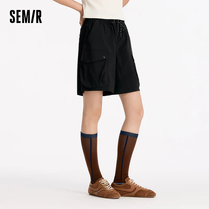 Semir Womens Shorts 2026 UV Protection Cool Feeling Texture Straight Workwear Style Outdoor