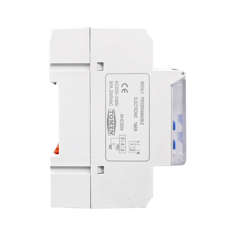 TOMZN AC 220V 230V 12V 24V 48V 16A 1NO 1NC Din Rail Single Phase Weekly 7 Days Programmable Digital TIME SWITCH Relay Timer