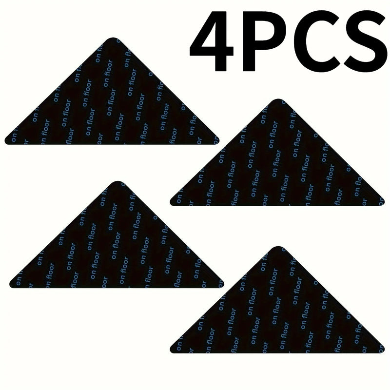 2/4pcs Rug Grippers,Non-Slip Fixing Stickers,Tile Marble Floors,Double Sided Adhesive Carpet Clips Keep Corner Flat.