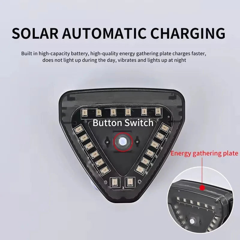 Wireless LED Warning Light Solar Strobe Lights USB Colorful Waterproof Flashing Siganl Lamp Motorcycle Car Motorbike Accessories