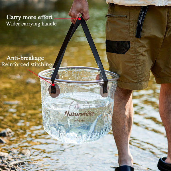 Naturehike Collapsible Water Container 20L Portable Foldable Round Storage Bucket 10L Water Coller Bbq Camping Water Bucket