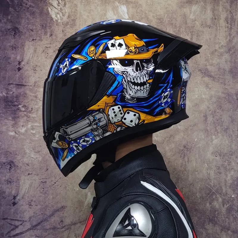 Motorcycle helmet double lens full mask capacete de moto cyclist casco para moto kask helmets