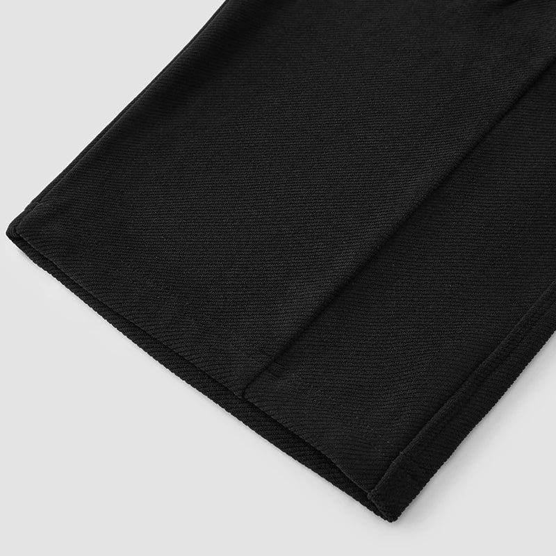 Semir Men Casual Pants Panel Design Loose Fit Straight Leg Solid Color Drawstring Textured 2026 New Winter Daily Wear