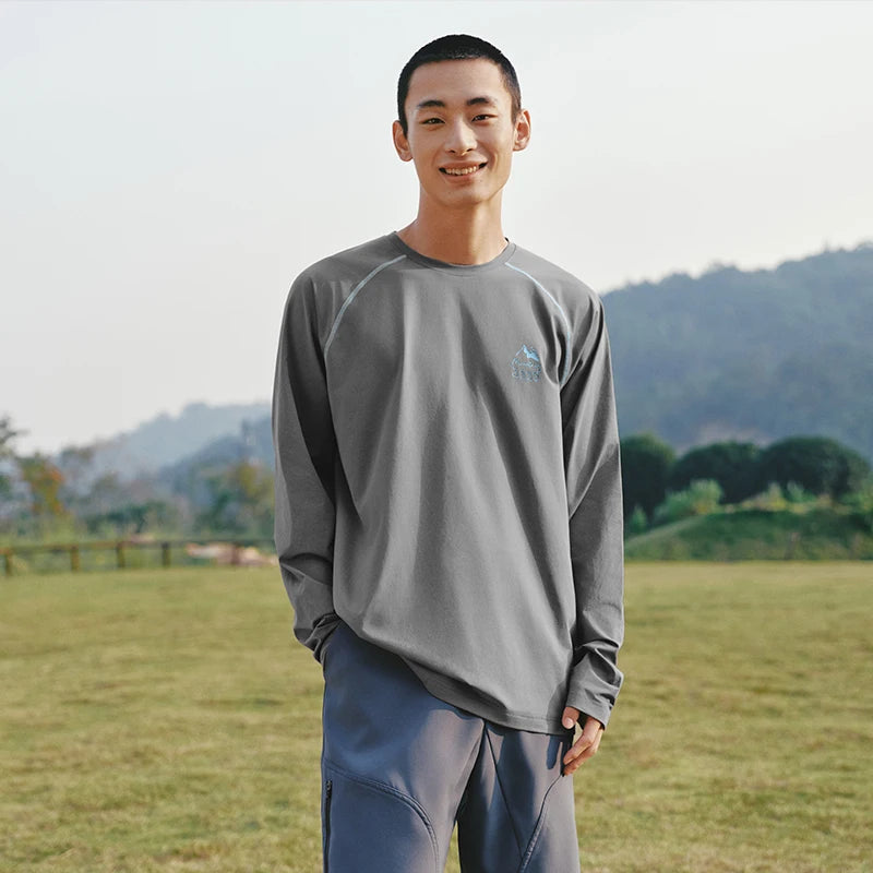 Semir Quick Dry Tshirt Men 2026 Spring Raglan Sleeve Color Block Crew Neck Couple Style Casual Versatile Inner Layer Top