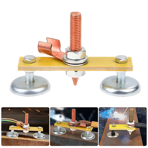 Weldings Magnet Head Magnetic Welding Fix Ground Clamp Single/Double Strong Magnetic Welding Support for Electric Welding Ground