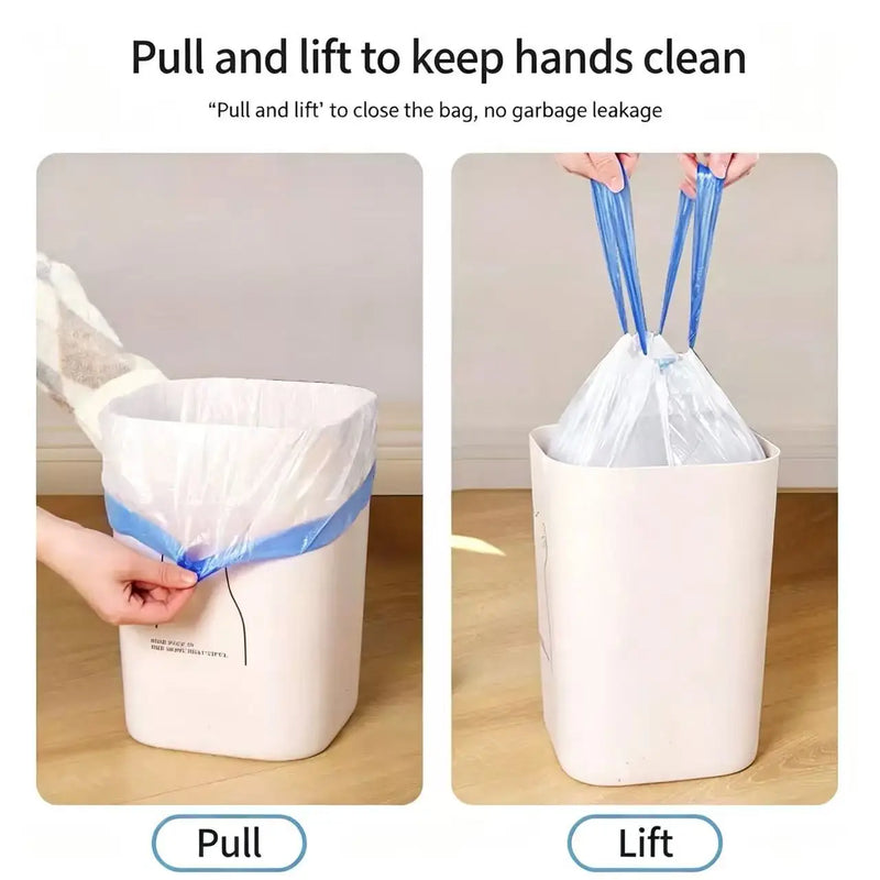 Drawstring Garbage Bag, Household Portable Kitchen, Thickened Large Size, Student Dormitory, Automatic Closure, Rath Thick Plast