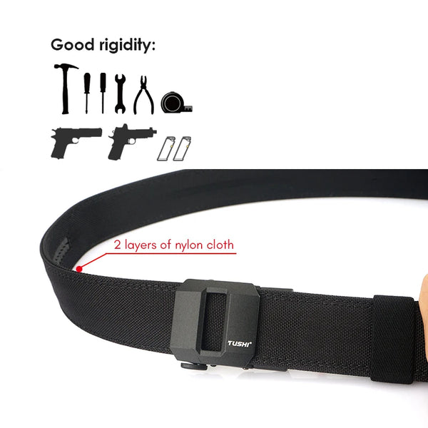 VATLTY 2024 Stiff Tactical Belt for Men Metal Automatic Buckle Military Police Duty Belt 1100D Nylon Gun Belt Casual Girdle Male