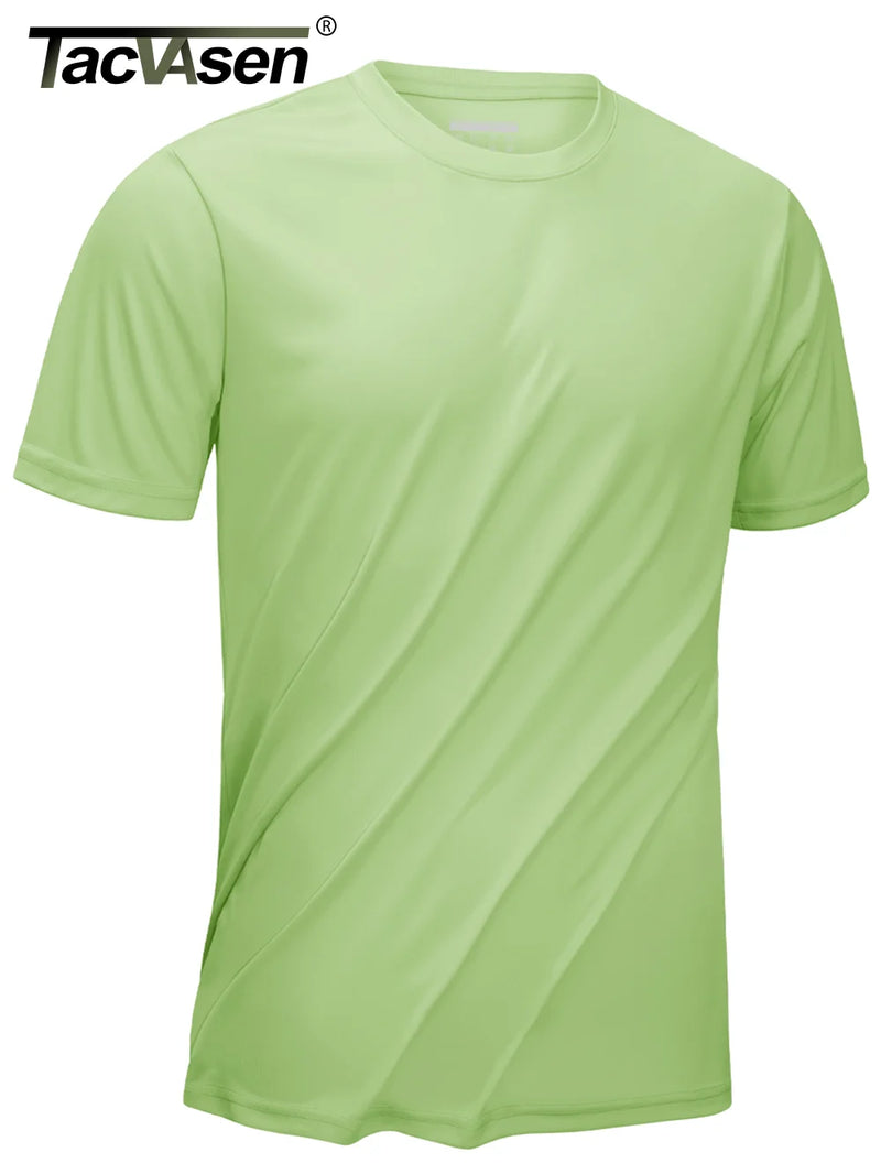 TACVASEN UPF 50+ Summer Performance T-shirts Mens Sun Protection Tee Shirts Gym Sports Athletic Running Swim Casual T-shirt Tops