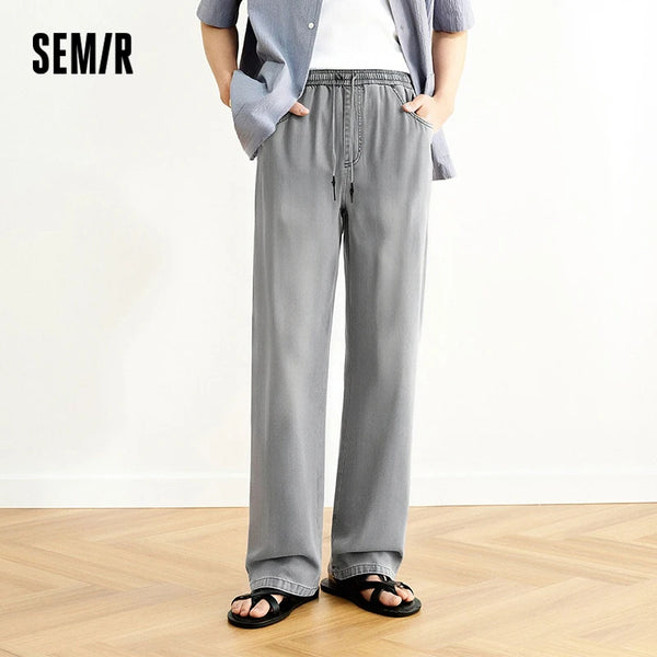 ខោបុរស Semir Denim បែបអាមេរិកាំងបុរាណ រលុង ជើងត្រង់ ទាន់សម័យ ផាសុកភាពក្នុងការធ្វើដំណើរ រដូវក្តៅ ឆ្នាំ២០២៦ ស្ទីលធម្មតា អាវធំ