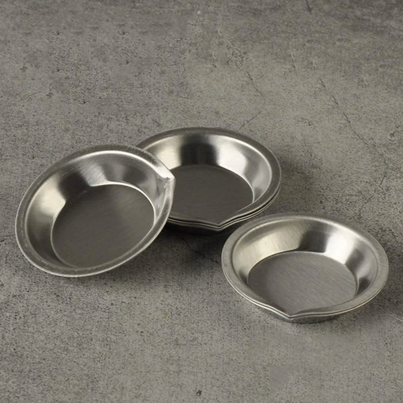 5/10/20pcs Durable Stainless Steel Paint Palette Set,Round Mixing Trays for Artists - Metal Art Supplies for Home and School Use