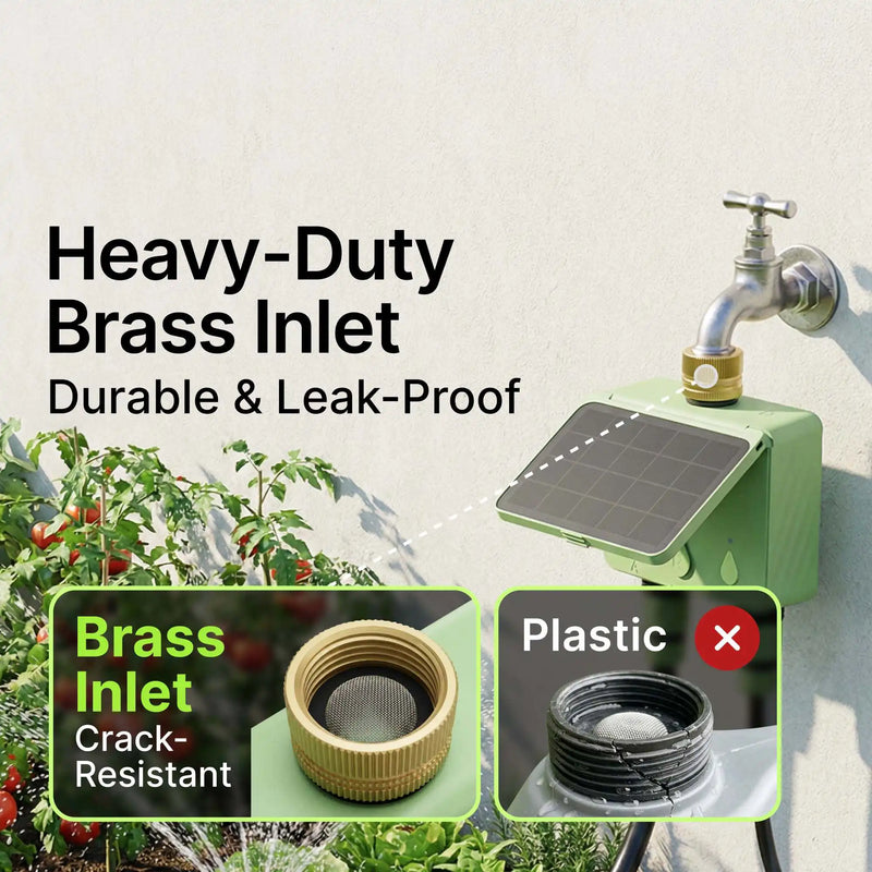 Smart WiFi 2 Zone Sprinkler Flow Detection Water Timer Tuya Garden Irrigation Controller Solar Power Automatic Watering System