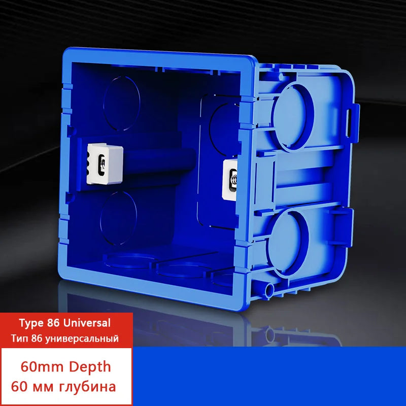 Depoguye Model 86 square recessed inner mounted plasterboard junction box Wall switch socket bottom box is suitable for EU UK