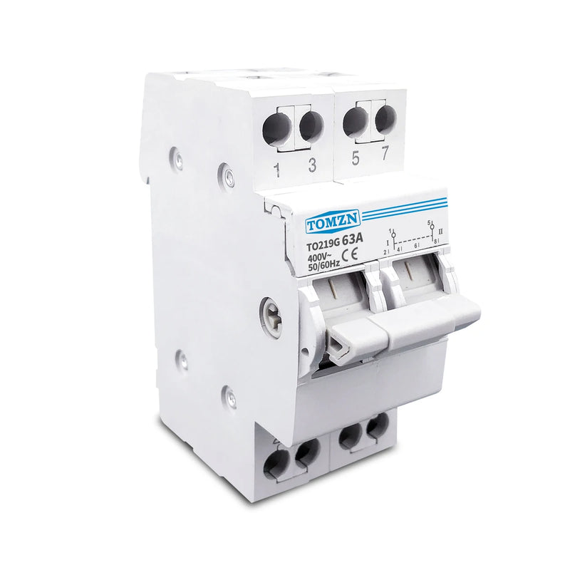 TOMZN 1P 2P 3P 4P 63A MTS Dual Power Manual Transfer Isolating Switch  Interlock Circuit Breaker