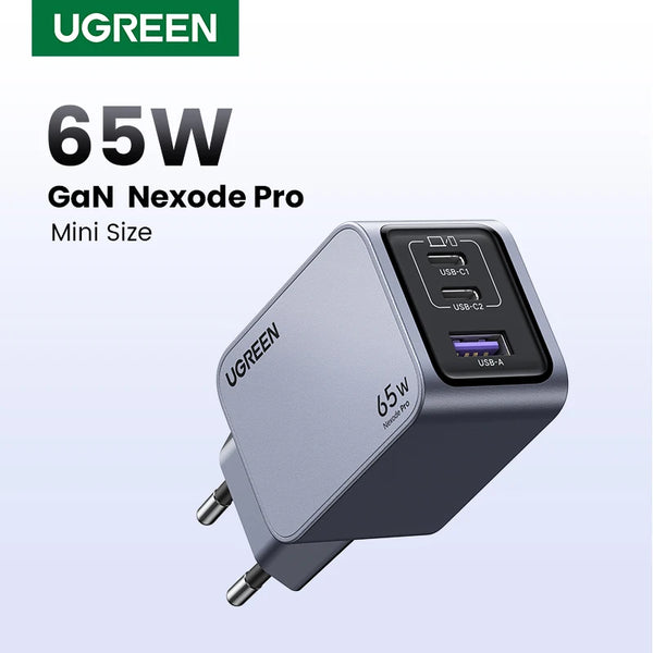 UGREEN 65W GaN Charger Type C Quick Charge 4.0 3.0 USB Charger For iPhone 18 17 16 Pro Macbook Air Laptop Tablet PD Fast Charger