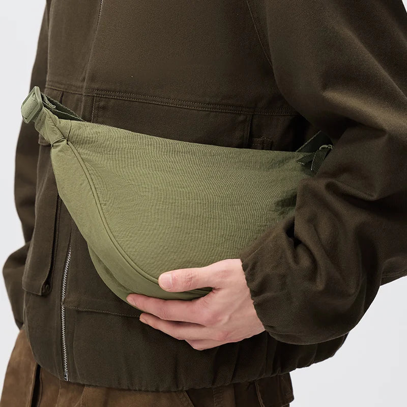 Semir Men Crossbody Bag Lightweight Nylon Dumpling Shape Commuter Casual Shoulder Bag Daily Carry Daily Wear 2026