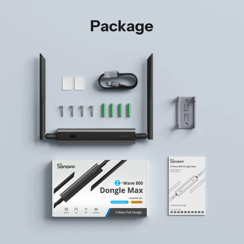 SONOFF Dongle-MZG23 Z-Wave 800 PoE Dongle Max EFR32ZG23 ESP32D0WDR2 Dual-Chip Supports Ethernet Wi-Fi USB With Z-Wave Long Range