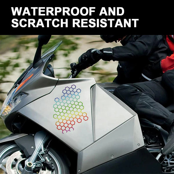 SEAMETAL Car Body Self Adhesive Sticker Waterproof Honeycomb Car Motorcycle Decals Stickers Car Refit Creative Body Decoration