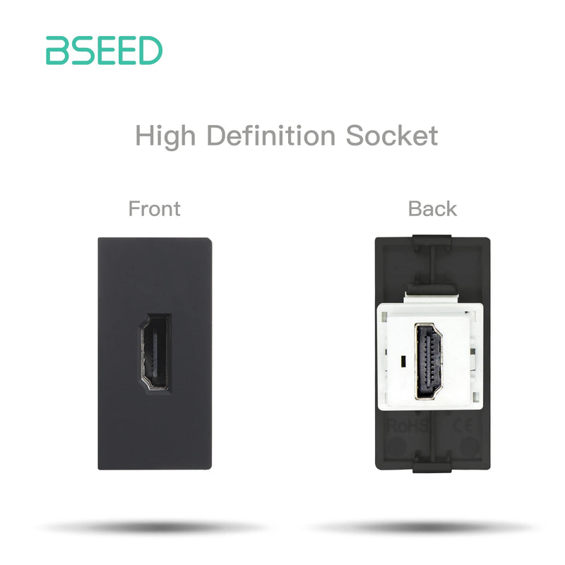 BSEED Wall Internet Cat5 Socket Plastic Frame Parts USB Charge Port TV Satellite Interface Function DIY Combination