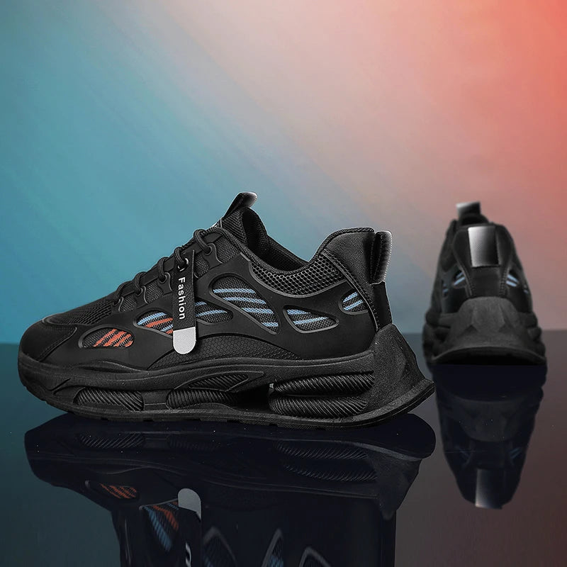 Men's mesh casual sneakers four seasons new breathable light outdoor racing running shoes fashion students speed sports shoes