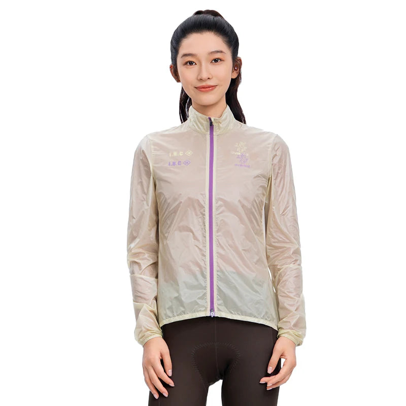 INBIKE Ultra-Light Portable Cycling Windbreaker for Women Windproof Water-Resistant Jacket for Road Biking Clothing with Pockets