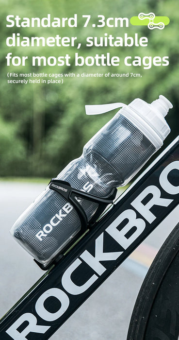 ROCKBROS Cycling Insulated Water Bottle 750ml PP5 Material Outdoor Sports Fitness Running Riding Camping Hiking Portable Kettle