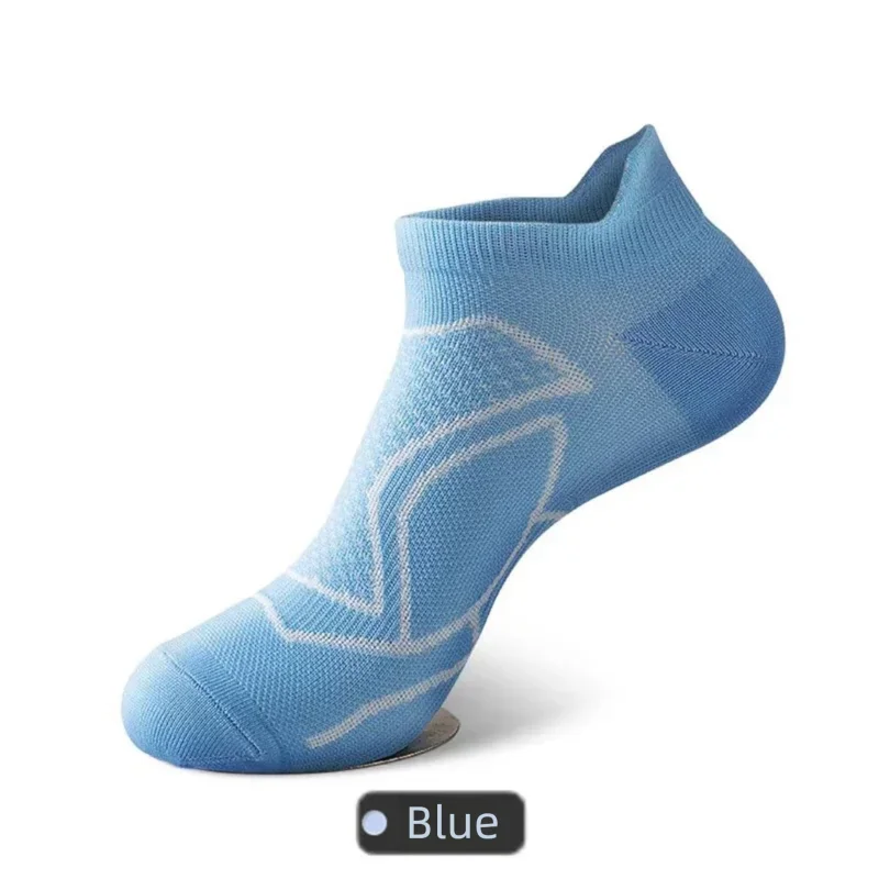 WRELS 1/2/3 Pairs Running Ankle Socks Quick-Dry Cushioned Athletic Socks Men Women Low Cut Seamless Arch Support Sports Socks