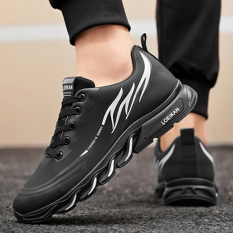 Men's plus size light casual sneakers Four seasons breathable soft sole comfort outdoor racing running student speed sports shoe