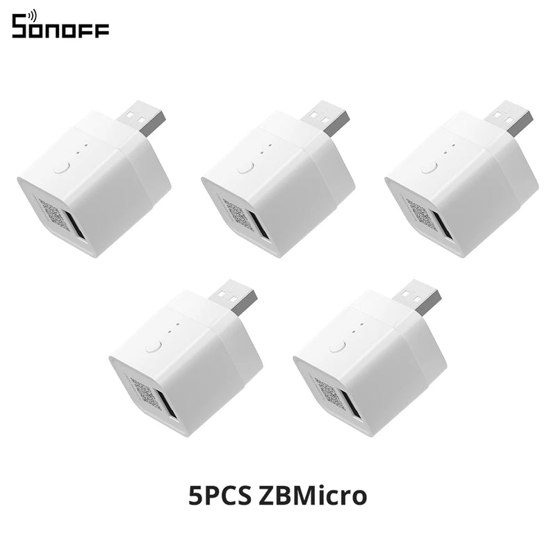 SONOFF ZBMicro Zigbee Micro USB Smart Adaptor 1-10PCS Fast Charging Wide Transmit Coverage Voice Control eWeLink Alexa Google