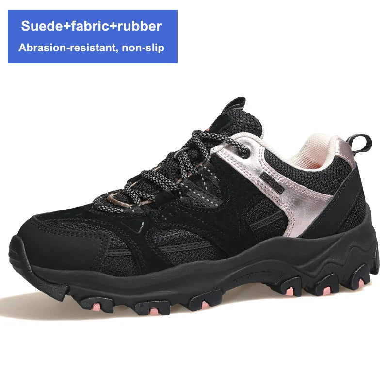 HUMTTO Hiking Shoes for Women Non-slip Outdoor Womens Shoes Luxury Designer Breathable Sports Trekking Climbing Sneakers Woman
