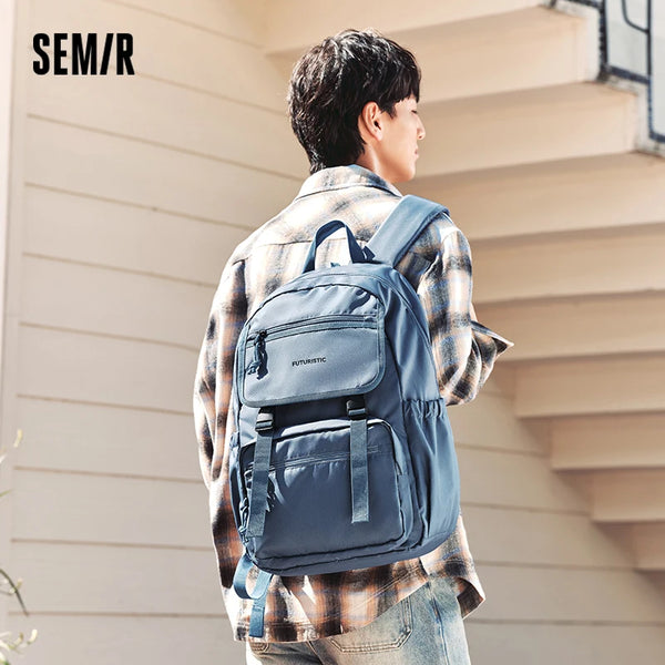 Semir Backpack Men 2024 New Lightweight Large Capacity Computer Bag Schoolbag Texture Sense Couple Backpack