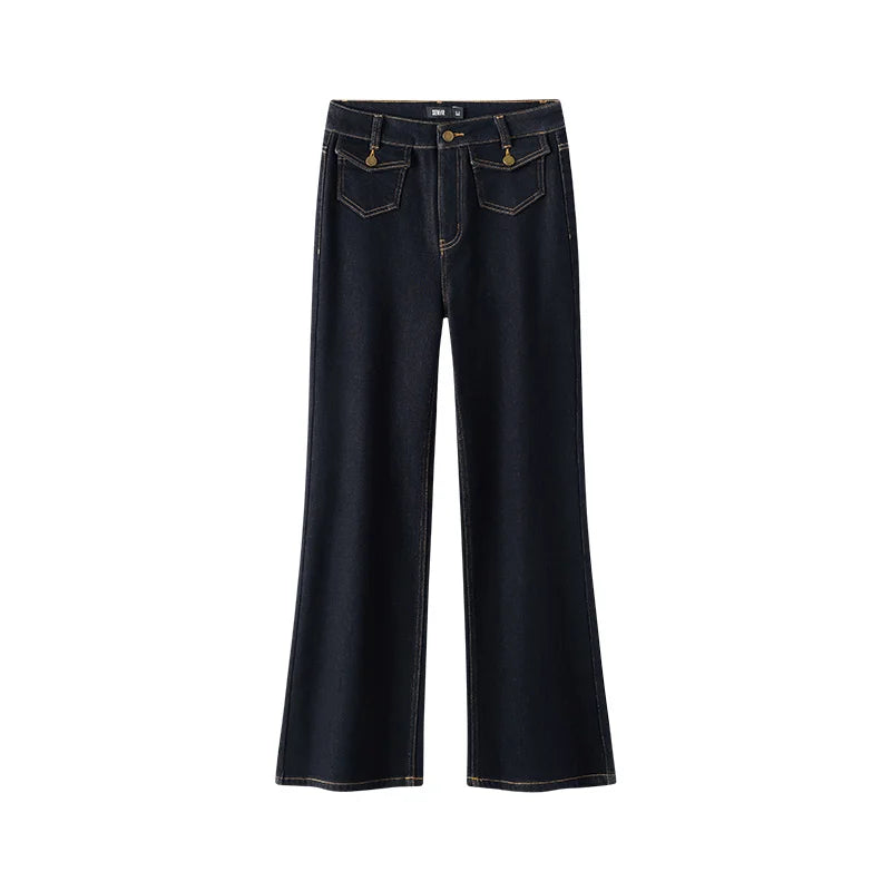 ខោខូវប៊យ Semir សម្រាប់នារី មានស្រទាប់ក្រណាត់រោមចៀម រលុង សមល្អ ឆ្នាំ២០២៦ រដូវរងាថ្មី ស្លៀកប្រចាំថ្ងៃ ស្ទីលទីក្រុង ធម្មតា អាកាសធាតុត្រជាក់