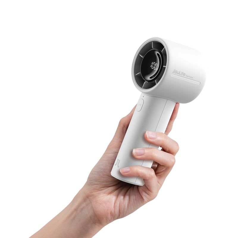 JISULIFE New Arrival Portable Handheld Mini Fan Life10s, 5000mAh Battery Long Lasting Power, 5 Wind Speeds, Summer Essential